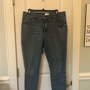 LOFT Blue Ankle Cropped Jeans